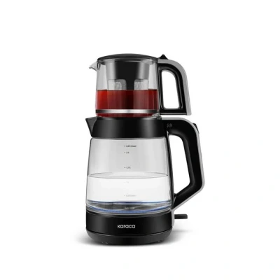 Abbildung von Karaca Wasser /Teekocher Glass Tea XL 2 in 1 Glas Teemaschine Space Gray