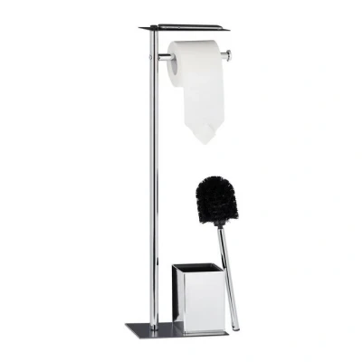 Abbildung von relaxdays Badezimmer Set WC Garnitur mit Ablage