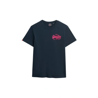 Abbildung von Superdry Vintage LOGO Embroidered Tshirt print, Herren, Größe: Medium, Eclipse navy