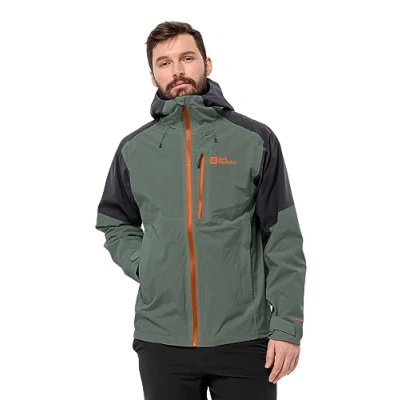 Abbildung von Jack Wolfskin Eagle PEAK Regenjacke / wasserabweisende Jacke, Herren, Größe: Small, Hedge green