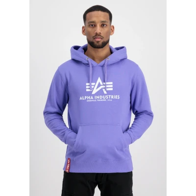 Abbildung von Alpha Industries FOIL Kapuzenpullover, Herren, Größe: Large, Electric violet