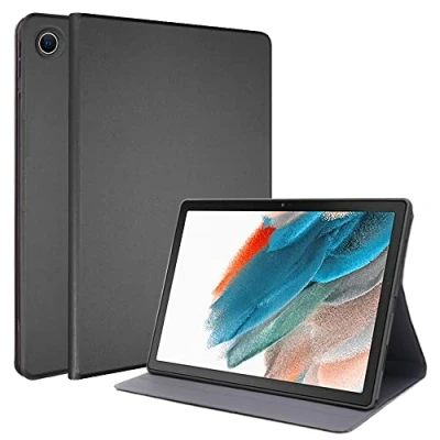 Abbildung von TECHGEAR Hülle Kompatibel mit Samsung Galaxy Tab A8 2021 10.5 Zoll (SM X200 / SM X205), Ständer und Auto Schlaf/Wach Funktion, Pu Leder Smart Case 2021, Grau
