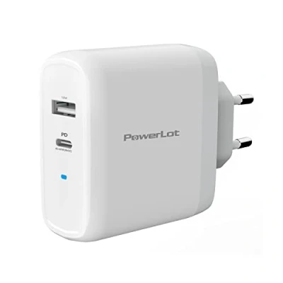 Abbildung von PowerLot 60W USB C Ladegerät mit GaN Tech PD 3.0 Netzteil, Schnellladegerät Kompatibel MacBook Pro, Lenovo, Surface, Dell XPS, Chromebook, HP, Laptop, iPad, iPhone 14 Pro Max, DJI Mini 3 usw