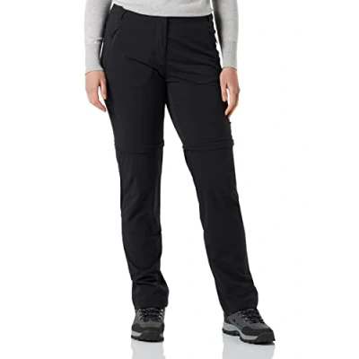 Abbildung von Jack Wolfskin Damen Glastal Zip Off Pants Wanderhose, Schwarz, 44 EU