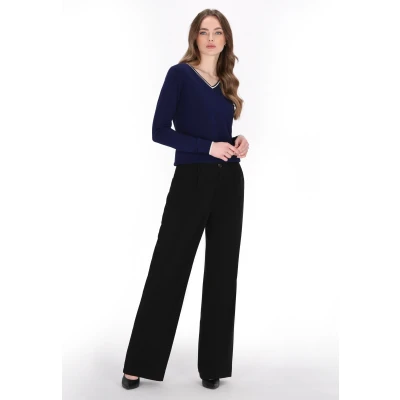 Abbildung von DreiMaster Klassik Damenpullover S / Navy 83% Viscose 15% Polyamide 2% Elastane