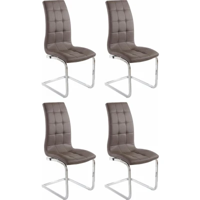 Abbildung von INOSIGN Freischwinger &quot;Lola&quot;, (Set), 2 St., Kunstleder, oder 4 Stück, Bezug in Kunstleder Samtsoff, chrom Metallgestell
