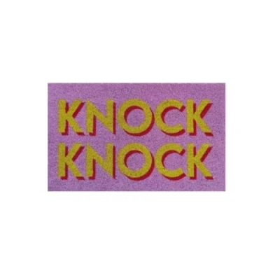 Abbildung von Gift Company Fussmatte, Motiv: Knock Knock, rosa, 45x75cm