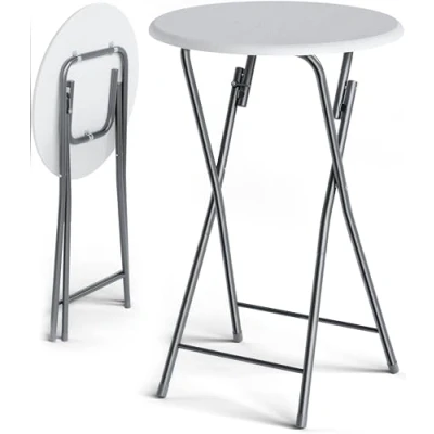 Abbildung von Casaria Stehtisch (1 St), Klappbar 110cm Hoch Rund Ø60cm Garten Camping Bistrotisch Partytisch