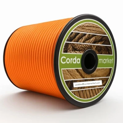 Abbildung von CORDAMARKET 8 mm Gummizug, Neon Orange, 50mts