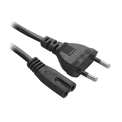 Abbildung von H51S EU Netzkabel C7 Eurostecker Typ C auf Buchse 2 poliges Stromkabel für Kleingeräte Euro nach IEC (Figur 8)