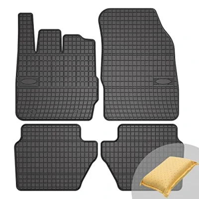 Abbildung von FROGUM EL Toro Gummimatten Ganzjähriges Set von Autofussmatte Auto Fußmatten für Ford Fiesta VI 2008 2017 Beständiges Gummi Material 1,5cm Schutzkante
