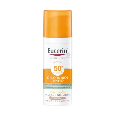 Abbildung von Eucerin Sonnenschutz OIL Tinted FACE SUN Gelcreme MIT LSF 50+ Sonnenschutz, Größe: 50 ml,