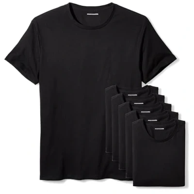 Abbildung von Amazon Essentials Herren Unterhemd mit Rundhalsausschnitt, 6er Pack, Schwarz, XL