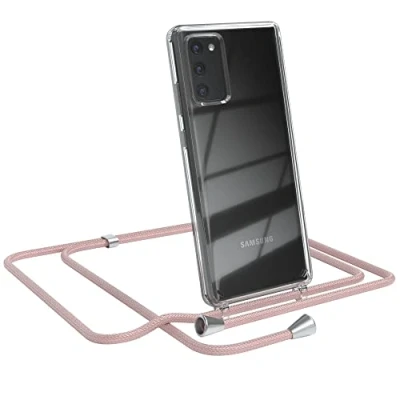 Abbildung von EAZY CASE Handykette kompatibel mit Samsung Galaxy Note 20 / 5G Handyhülle Umhängeband, Handykordel Schutzhülle, Silikonhülle, Hülle Band, Stylische Kette, Rosé Gold