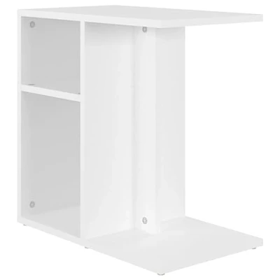 Abbildung von vidaXL Beistelltisch mit Stauraum Couchtisch Wohnzimmertisch Sofatisch Kaffeetisch Teetisch Tisch Wohnzimmer Weiß 50x30x50cm Holzwerkstoff