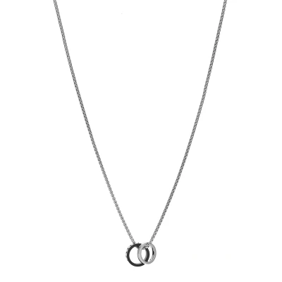Abbildung von Diesel Double Pendant Halskette black/silvercoloured, Herren, Größe: One Size, Black/silver coloured