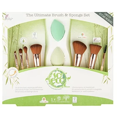 Abbildung von SO ECO Ultimate Brush &amp; Sponge SET Makeuppinsel, Größe: One Size, Beige gold