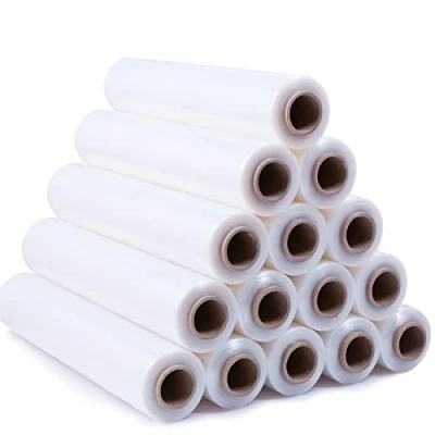 Abbildung von Film Rot zum Verpacken von 50 cm x 300 m Länge, elastische Folie, manuelle Verpackung (Weiß, 10 Rollen)