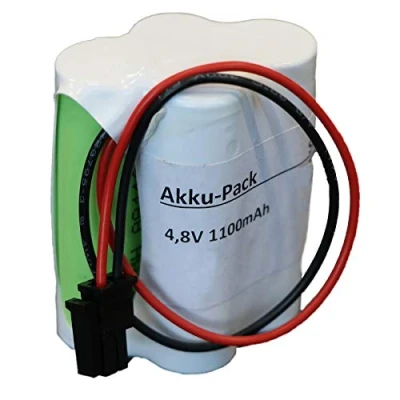 Abbildung von Q BATTERIES UALITY Akkupack 4,8V 1100mAh NiMH F2x2 4xAA für Notleuchte Inotec 890014