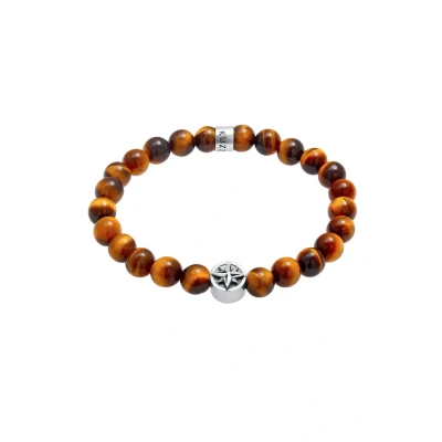 Abbildung von Kuzzoi Beads Compass Armband, Herren, Größe: 21, Braun