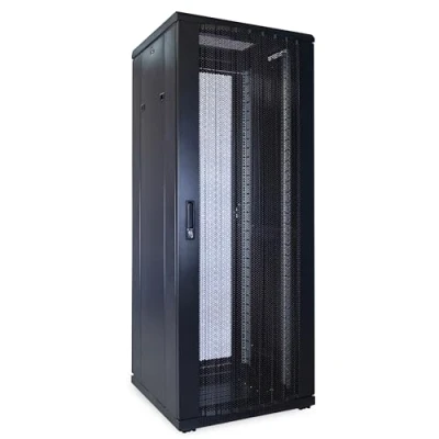 Abbildung von DSIT 32HE 19 Zoll Serverschrank mit perforierter Fronttür (BxTxH) 600 x 1600mm Schwarz Traglast 800 kg