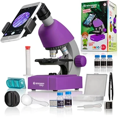 Abbildung von Bresser Junior 40x 640x Microscope Violet