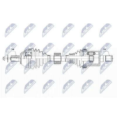 Abbildung von NTY NPW VV 040 Antriebswelle Vorderachse links Automatikgetriebe VOLVO: V70 3, S80 II