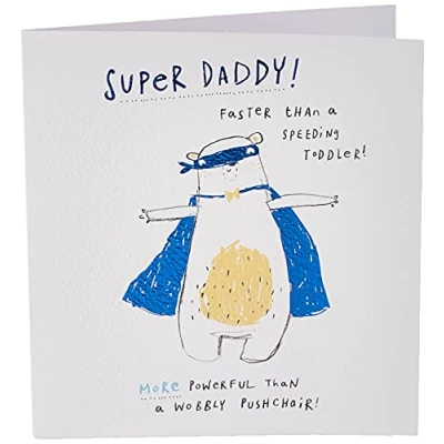 Abbildung von Vatertagskarte für Papa von Hallmark Super Daddy Bär Design.