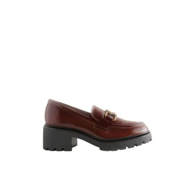 Abbildung von Next Regular FIT Forever Comfort Chunky Hardware Slipper, Damen, Größe: 38, Tan brown Leder