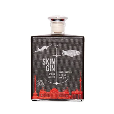 Abbildung von Skin Gin Handcrafted German Berlin Edition Manufaktur aus dem Alten Land Koriander Grapefruit Limetten 42% 500ML