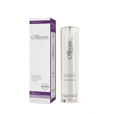 Abbildung von Skin Chemists Placenta Moisturizer 50ml Hydrating Anti Aging Gesichtscreme mit Plazenta Extrakt Intensive Feuchtigkeitscreme für strahlende, straffe und jugendliche Haut