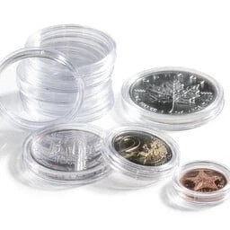Abbildung von Leuchtturm, Münzkapseln, Rund für Münzen Ø 43 mm. Grips, mit Griffrand Transparent pro 10 Stk.