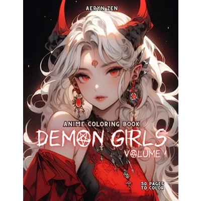 Abbildung von Anime Coloring Book: Demon Girls Edition: Manga Art &amp; Enthusiasts Stress Relief Adult