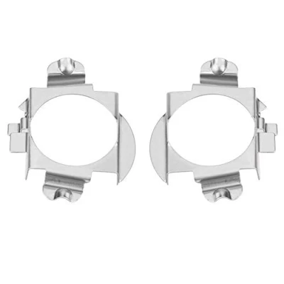 Abbildung von Auto Scheinwerferlampe H7 Sockel, LED Scheinwerfer Adapter D04, Kfz Lampenfassung Adapter, Umrüstsatz für Scheinwerferlampen Adapterhalter Silver, Edelstahl