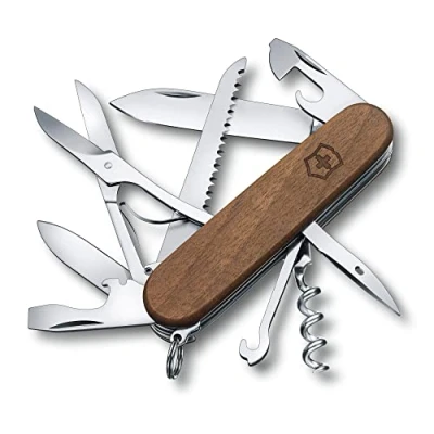 Abbildung von Victorinox Taschenmesser Huntsman Wood 1.3711.63 13 Funktionen Nussbaumholz