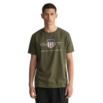 Abbildung von GANT REG Archive Shield SS Tshirt print, Herren, Größe: Small, Grün/juniper green