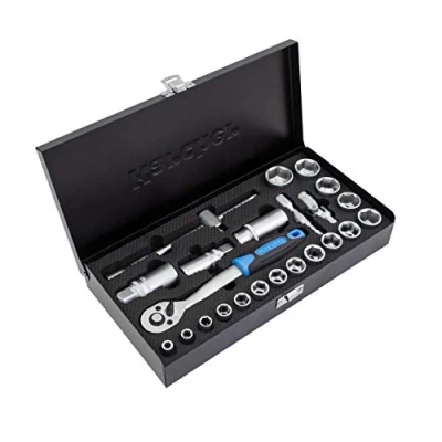 Abbildung von Karcher Werkzeugset 24 teilig, (24 tlg), Steckschlüsselset, 3/8&quot; Ratsche, Chrom Vanadium &amp; Karbonstahl