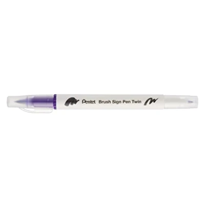 Abbildung von Pentel Brush Sign Stift mit zwei Spitzen, Violett, 10 Stück