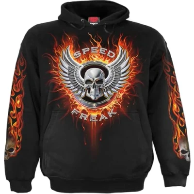 Abbildung von Spiral Herren M451 Kapuzenpullover, Schwarz, XXL
