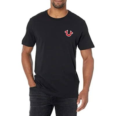 Abbildung von True Religion Herren Buddha Logo, kurzärmelig T Shirt, Schwarz, Mittel