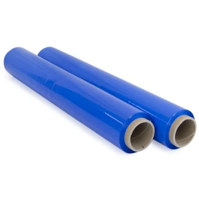 Abbildung von OFITURIA Verpackungsfolie, 50 cm breit und dehnbar, bis zu 300 Meter Länge, elastische Folie, manuell für industrielle Verpackung (blau, 2)