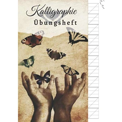 Abbildung von Kalligraphie Übungsheft: DIN A4 110 Seiten Schönschreiben Handlettering Übungspapier Schreibschrift