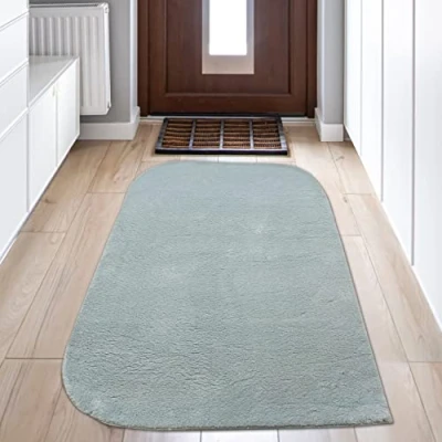 Abbildung von Teppich Traum Schlafzimmerteppich Waschbar runde Ecken in blau, 60x110 cm