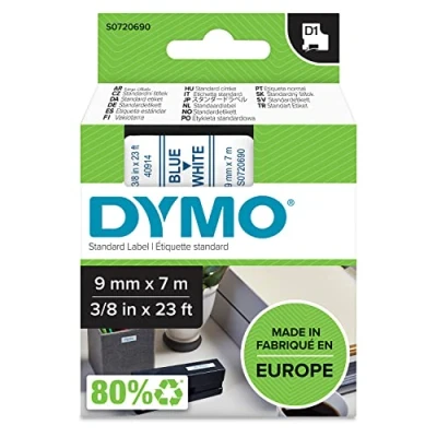 Abbildung von Dymo 40914 (S0720690) (9 mm) Blau bis weiß Tape