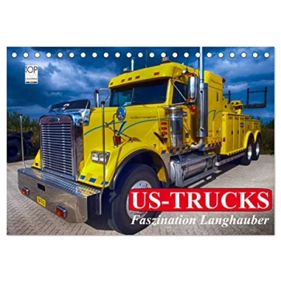 Abbildung von US Trucks. Faszination Langhauber (Tischkalender 2025 DIN A5 quer), CALVENDO Monatskalender