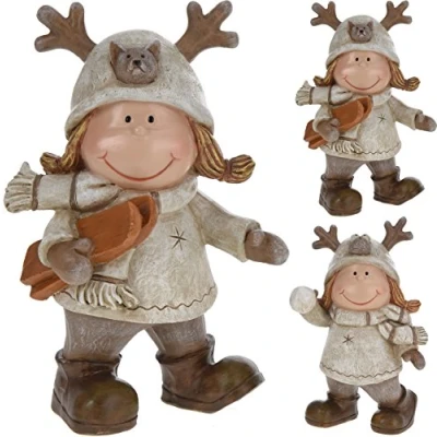 Abbildung von Winterkinder Schneekinder 16 cm im 2er Set