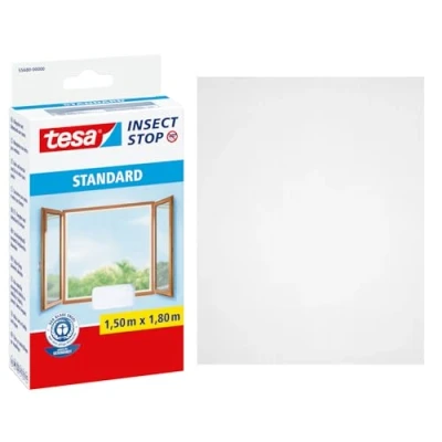 Abbildung von tesa Fliegengitter Gewebe STANDARD 150 x 180 cm weiß