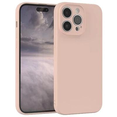 Abbildung von EAZY Case Silikonhülle für iPhone 14 Pro Max Hülle Silikon Rosa weich stoßfeste Handyhülle Schutzhülle mit Kameraschutz Dünn Premium Schutz Cover TPU Bumper in Altrosa Pastell