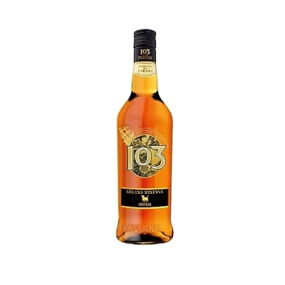 Abbildung von Osborne 103 Etiqueta Negra Brandy de Jerez Solera Reserva aus Spanien, hergestellt nach dem Verfahren in Eichenholzfässern gereift mit 36% vol. (1x 0,7l)