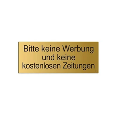 Abbildung von OFFORM DESIGN Hinweisschild Bitte keine Werbung und kostenlosen Zeitungen